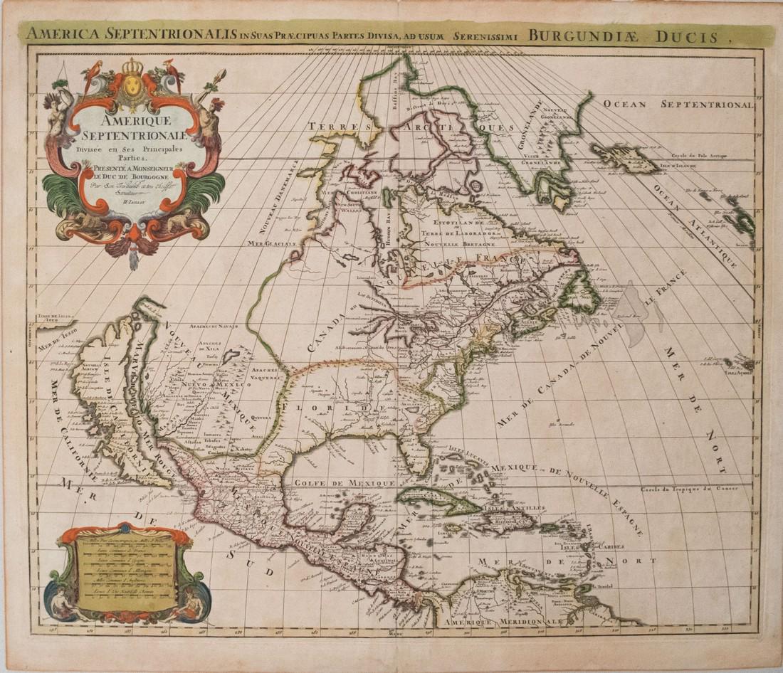 Jaillot: Antique Map of North America, 1696 (1 of 1)