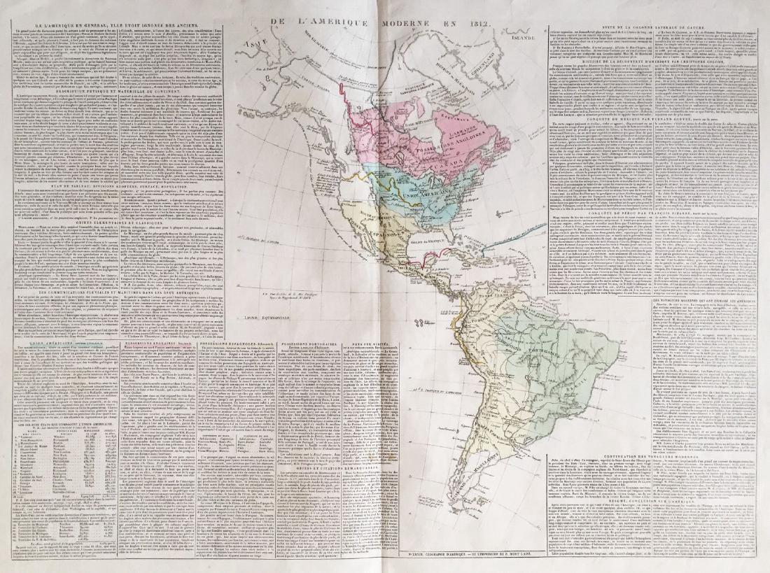 Buchon / Carez: Map of the Modern Americas in 1812 (1 of 1)