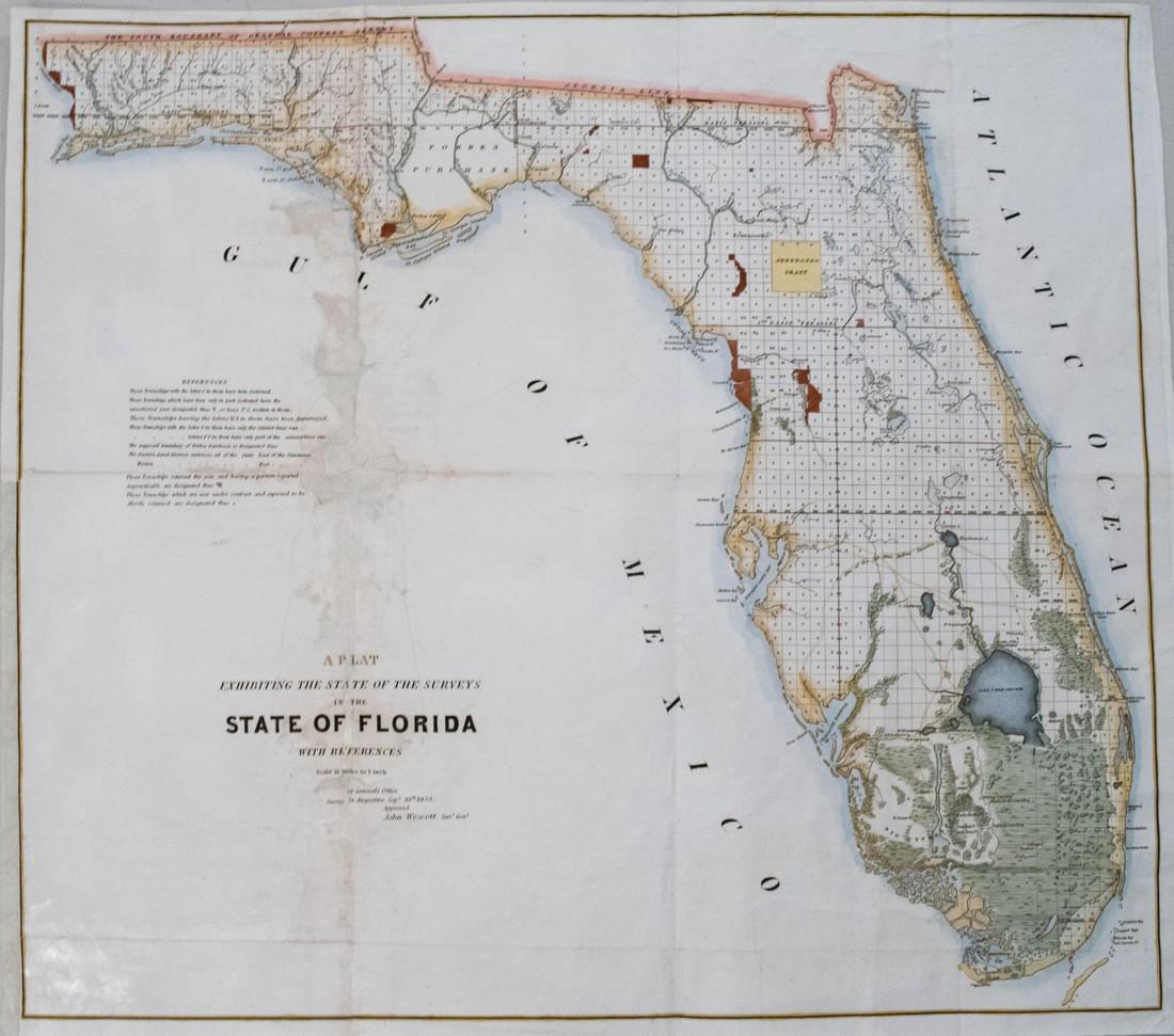 US Survey: Antique Map of Florida, 1853 (1 of 1)