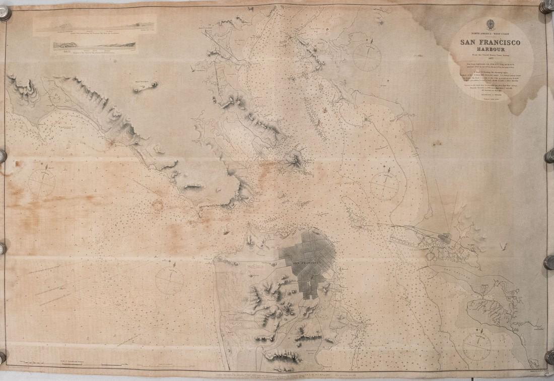 Antique Nautical Chart of San Francisco Harbor, 1885 (1 of 1)
