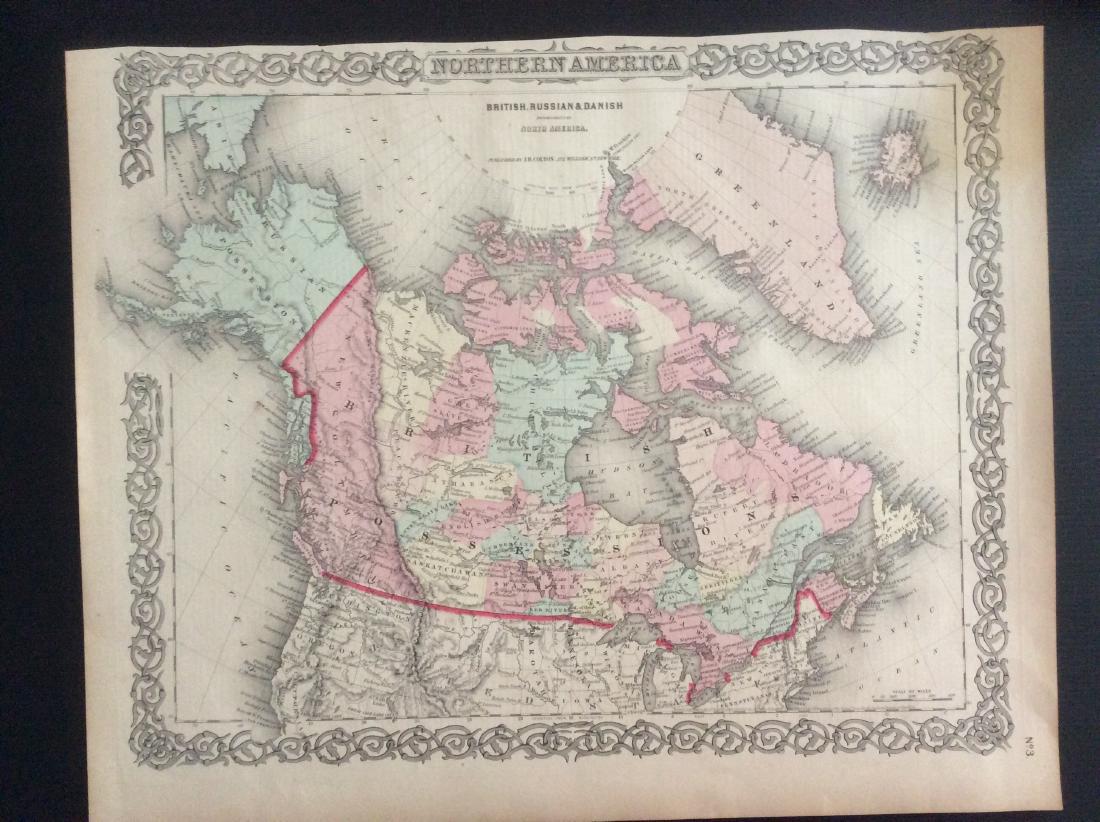 Colton: Antique Map of British North America, 1861 (1 of 1)