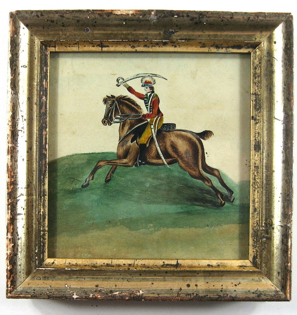 Antique Calvary Officer on Horseback 1830 (1 of 2)