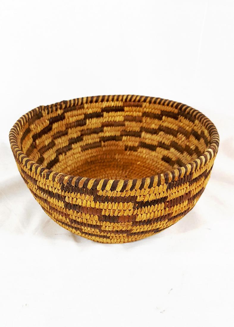Pima Woven Geometric Pattern Basket Circa 1930's (1 of 4)