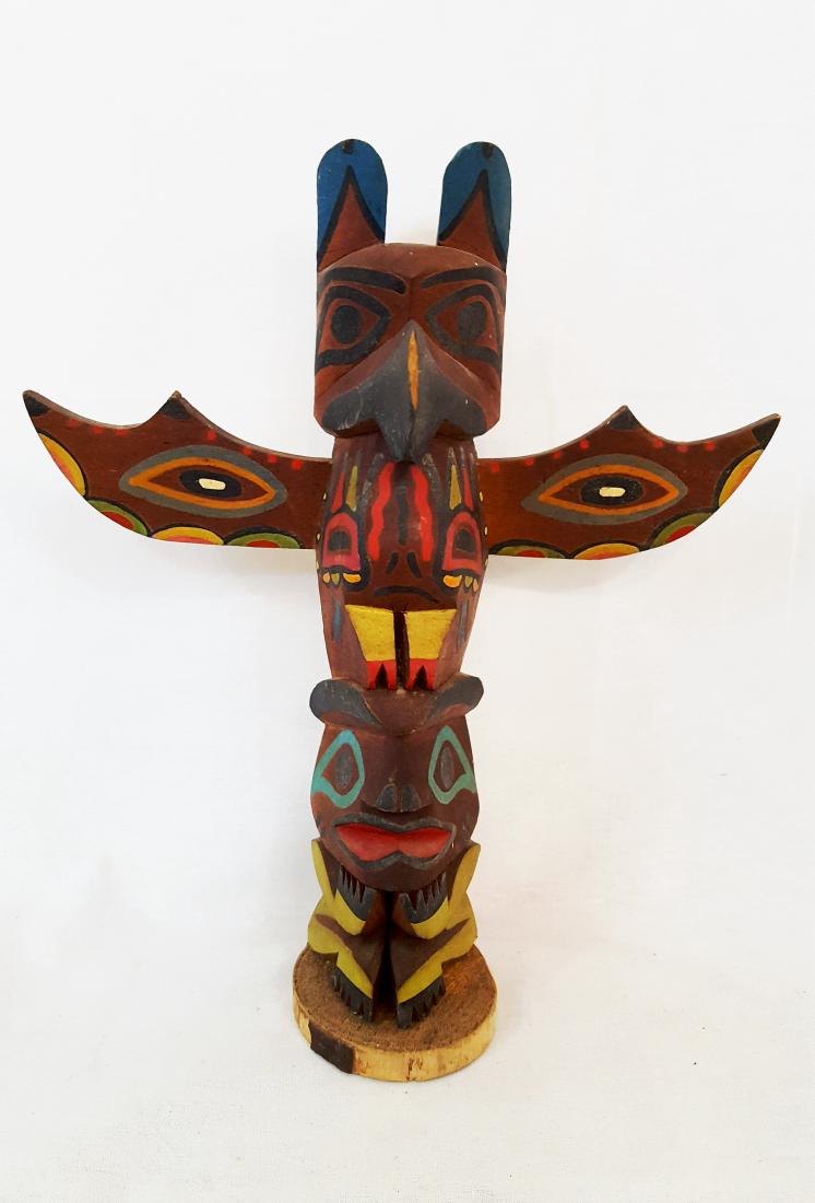 Old Curiosity Shop Totem Pole Circa 1920's (1 of 3)