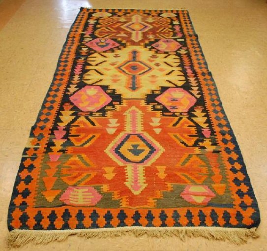 Vintage Caucasian Kilim Flat Woven Rug 4.5x11 (1 of 10)