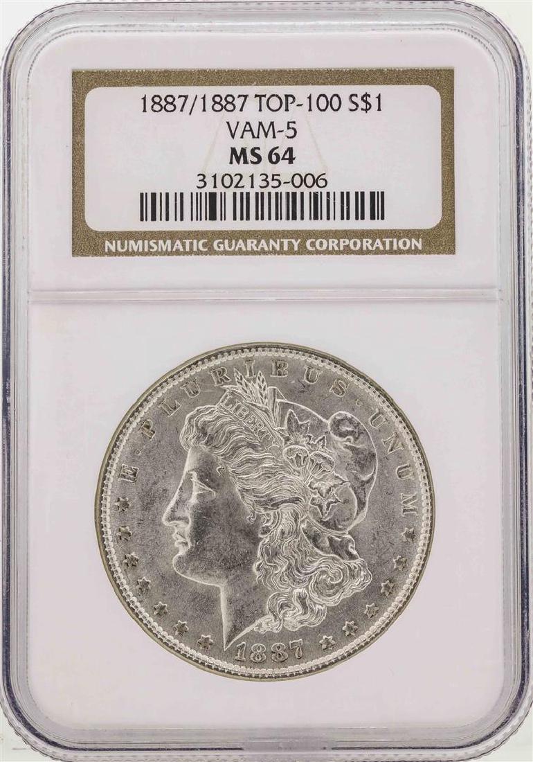 1887/1887 $1 Morgan Silver Dollar Coin Top-100 VAM-5 (1 of 2)