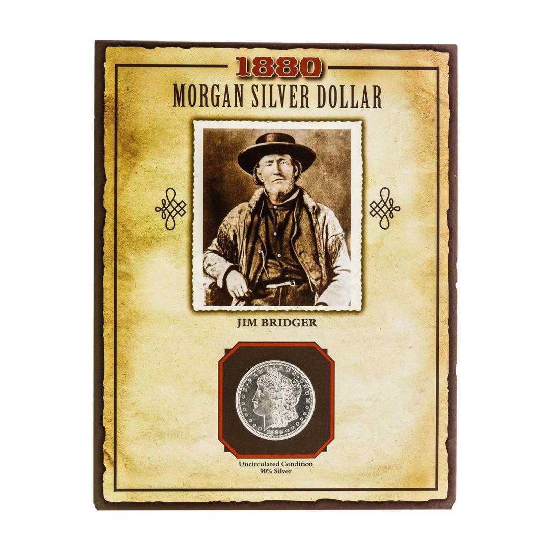 1880-S $1 Morgan Silver Dollar Coin with Jim Bridger (1 of 2)