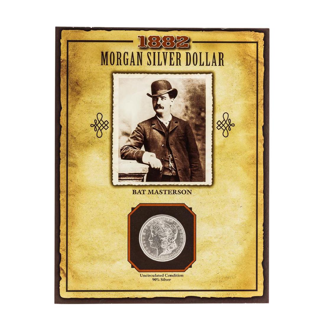 1882 $1 Morgan Silver Dollar Coin with Bat Masterson (1 of 2)