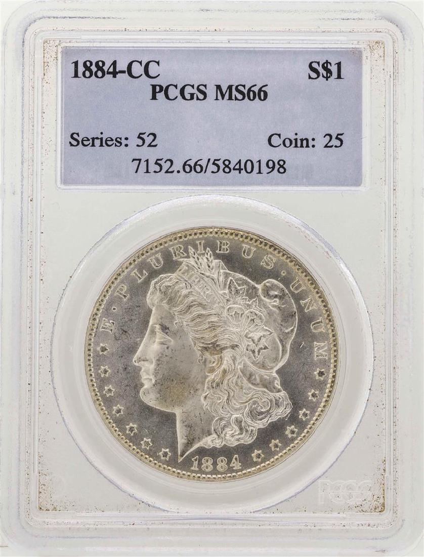 1884-CC $1 Morgan Silver Dollar Coin PCGS MS66 (1 of 2)