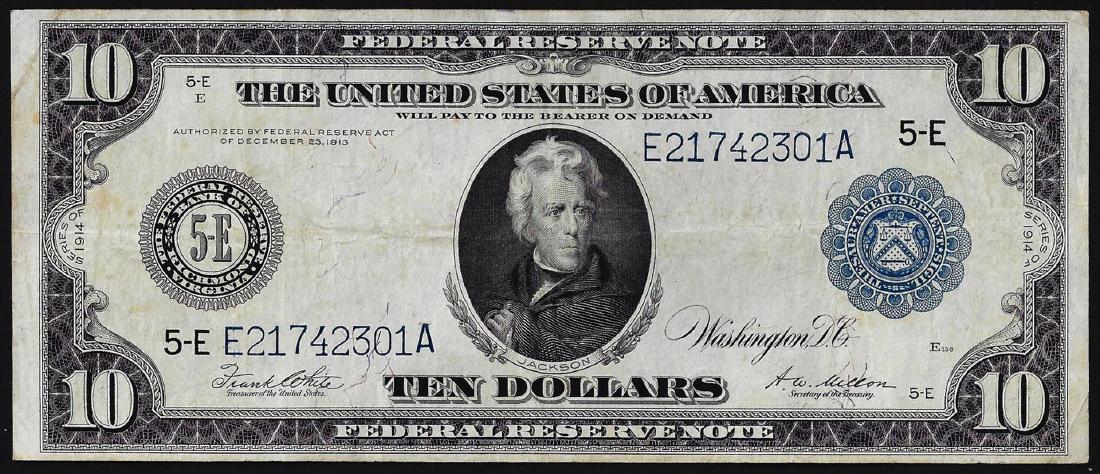 1914 $10 Federal Reserve Note (1 of 2)