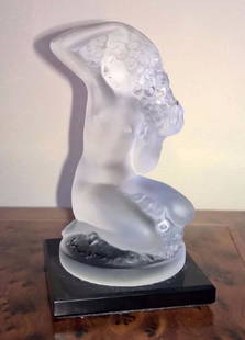 Lalique Frosted Crystal Nude Statuette France: Lalique Frosted Crystal Nude Statuette France Please note that this lot has a confidential reserve. When you leave a bid in advance of the auction, submit your maximum. Jasper52 will bid on your