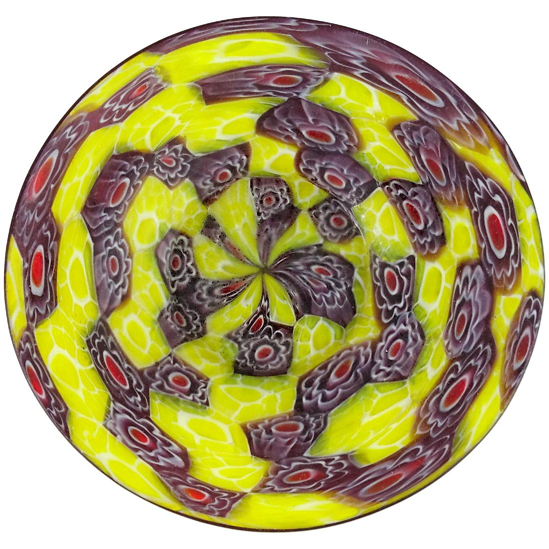 Fratelli Toso Murano Millefiori Italian Art Glass Dish (1 of 3)