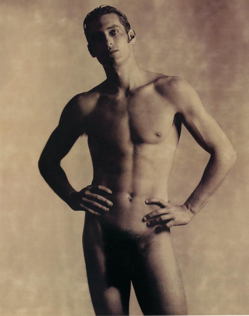 KARL LAGERFIELD - Jason Ertola: Artist: KARL LAGERFIELD Print Title: Jason Ertola (censored) Medium: Large Satin Finish Umber PhotoLithograph Printing Date: 1977 Printer: Upstate Litho, NY Image Size: 10.5 x 13.25 inches Karl Otto L