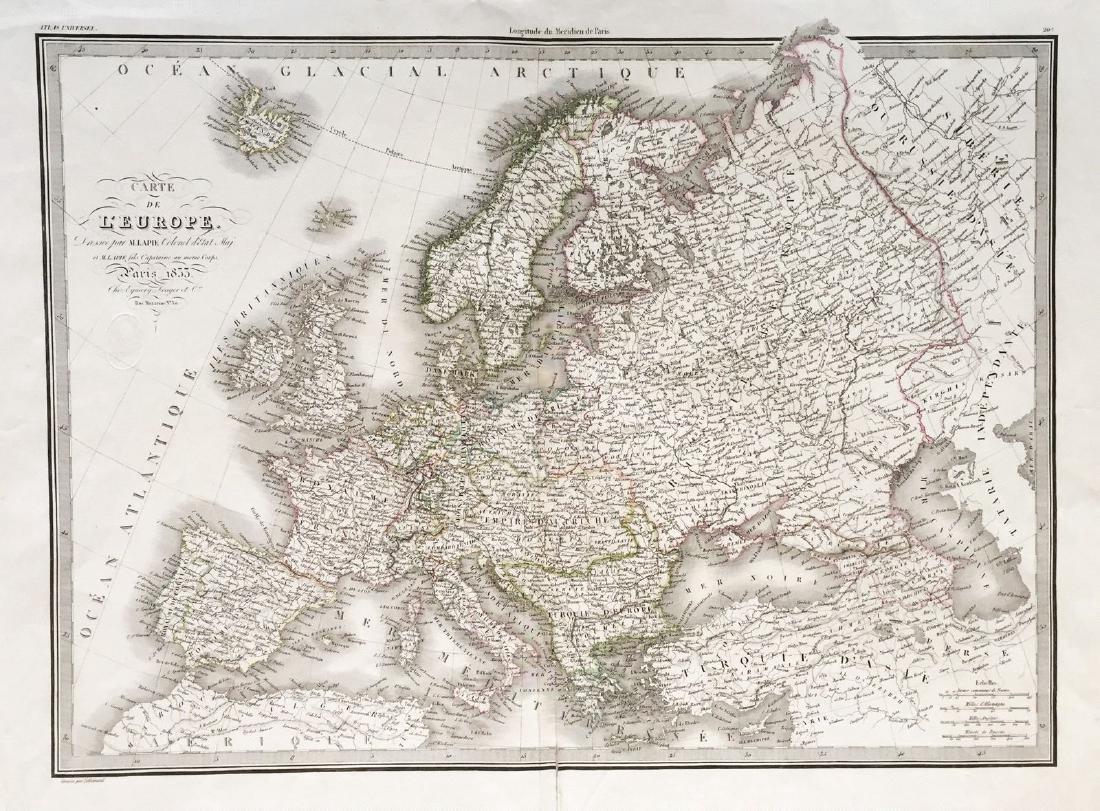 Lapie: Antique Map of Europe, 1833 (1 of 1)