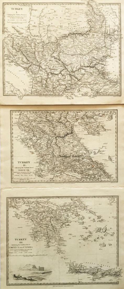 SDUK: Three Antique Maps of Turkey in Europe, 1830 (1 of 1)