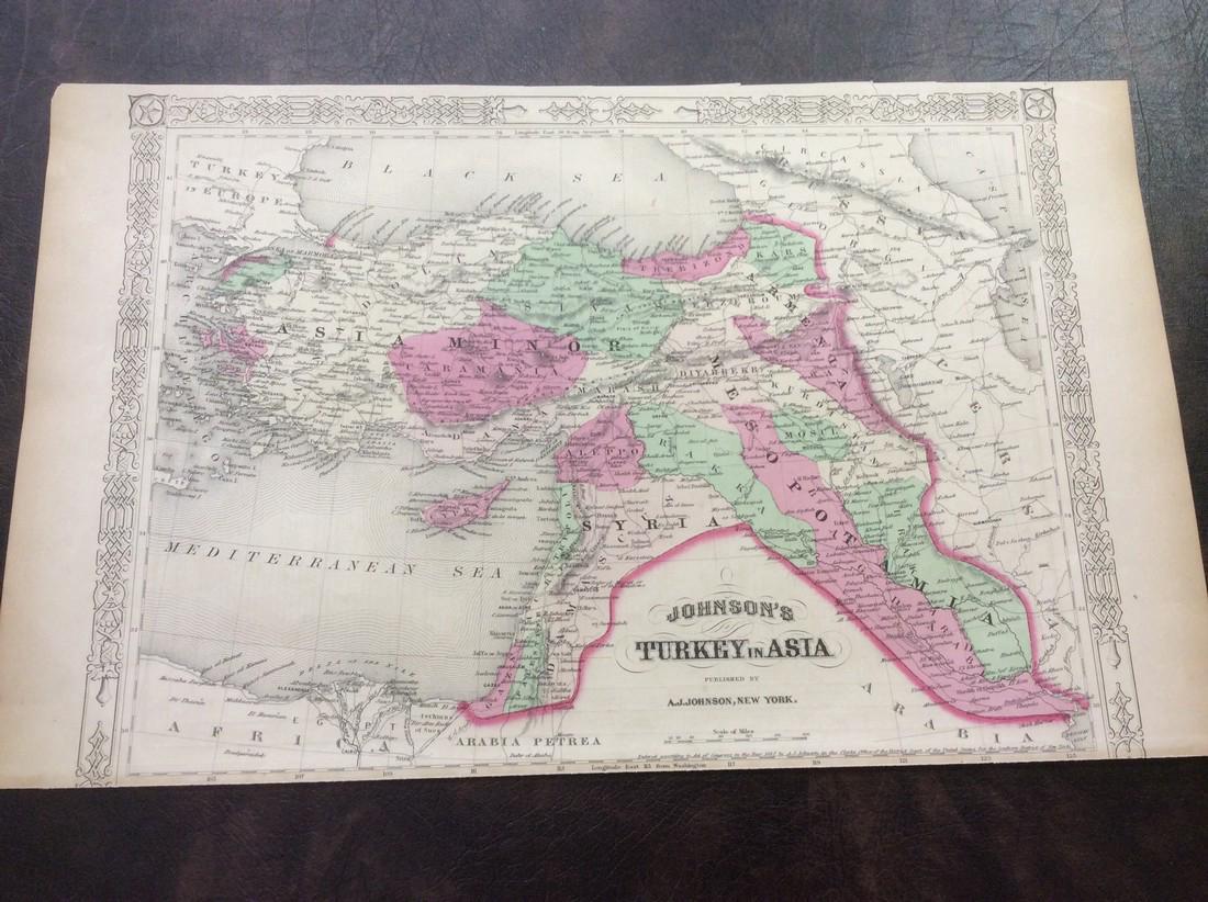 Johnson: Antique Map of Turkey in Asia, 1868 (1 of 1)