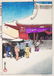 Paul Binnie Woodblock Snow at Asakusa