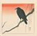 Seiko Okuhara Woodblock Crow on a Branch at Sunset