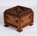 Antique Tramp Art Box With Birds & Geese 1890 - 5