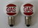 Pair Embossed Bulb Globes Marx Gas Filling Station