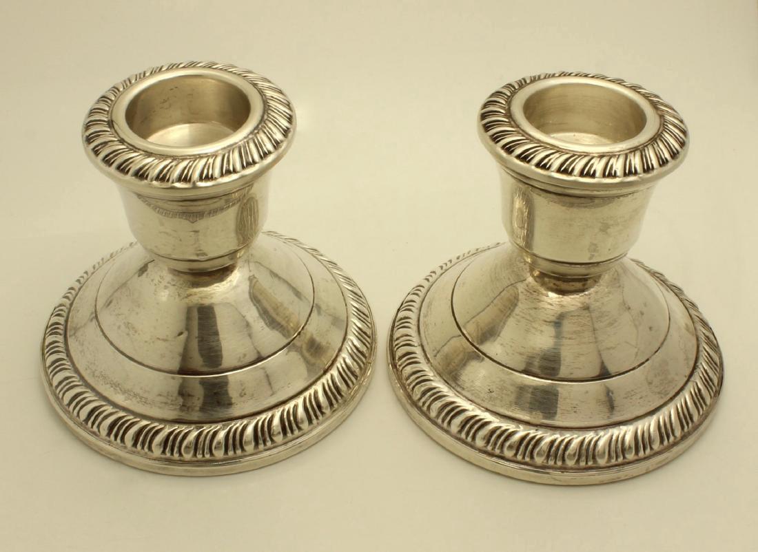 Vintage Crown Sterling Silver Gadroon Candlesticks (1 of 5)