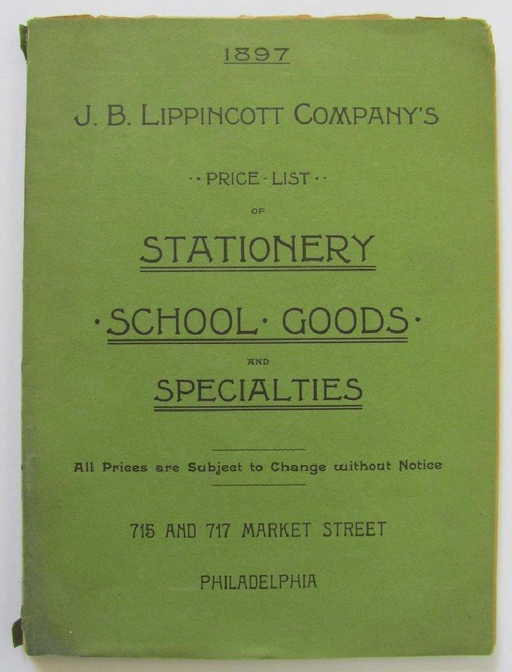 1897 J B Lippincott of Philadelphia Antique Catalog