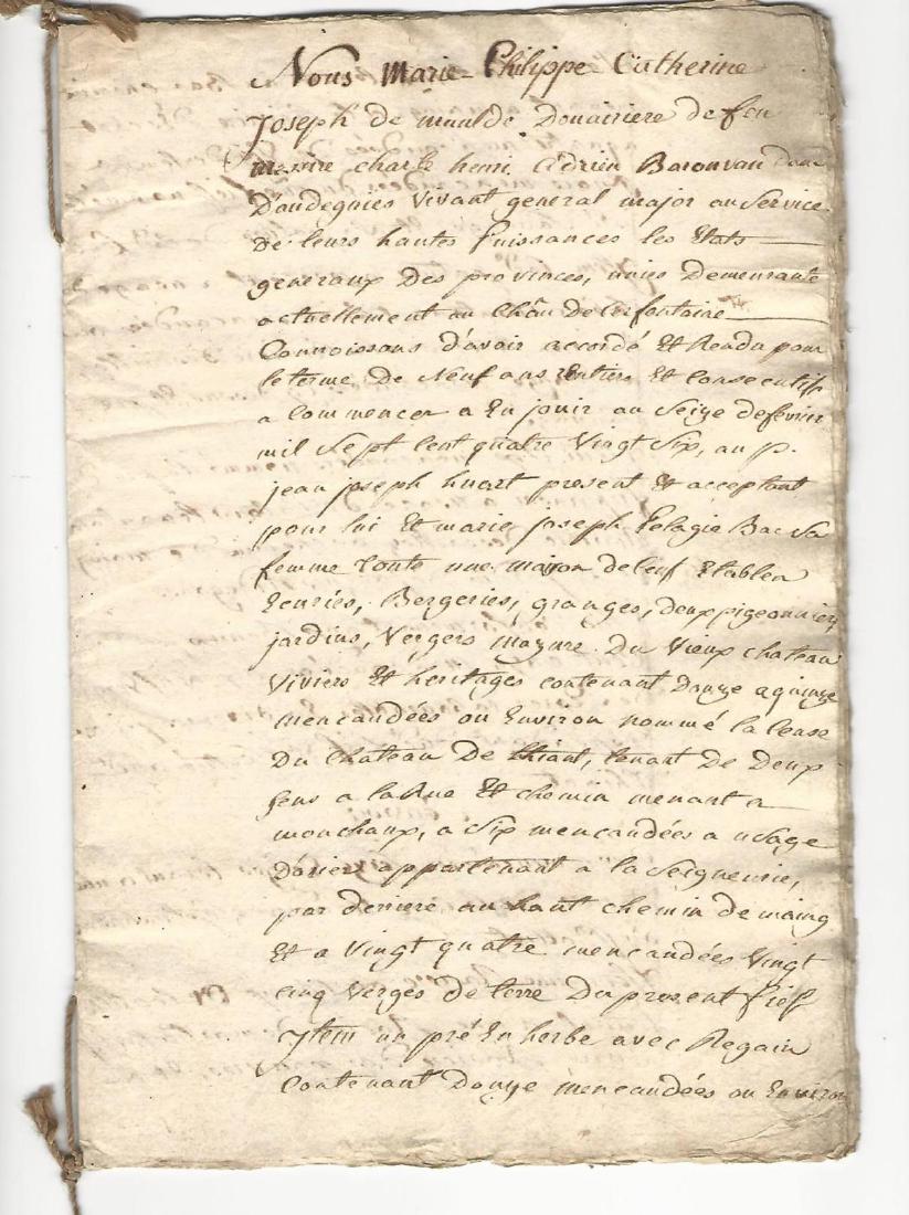1787 Manuscript French Document Seventeen Pages (1 of 2)