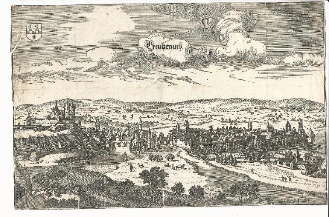 17th Century Engravings German Townviews (1 of 2)