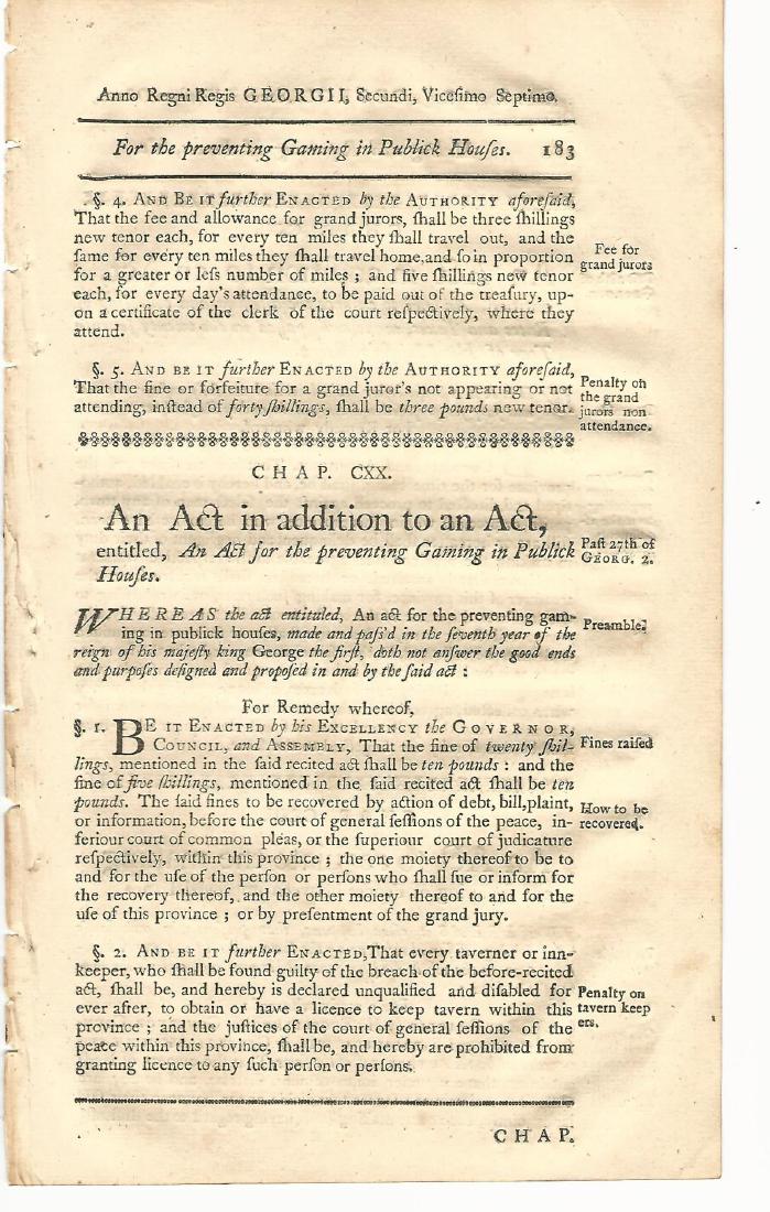 1771 Colonial Act Gaming Houses (1 of 2)