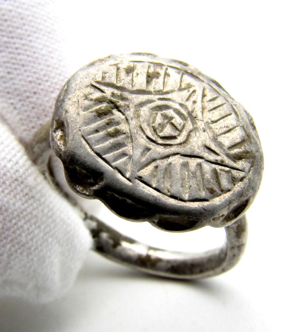 Crusaders Holy Land Silver Ring with Star of Bethelehem (1 of 3)