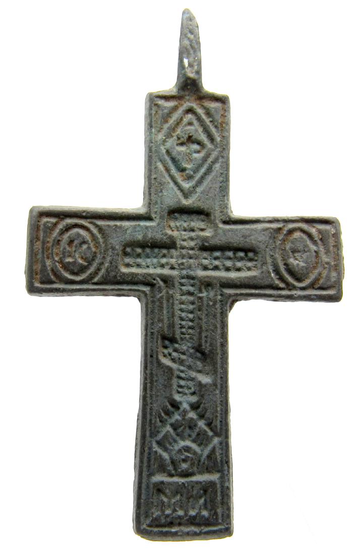 Late Medieval Cross Pendant with Religious Decoration (1 of 3)