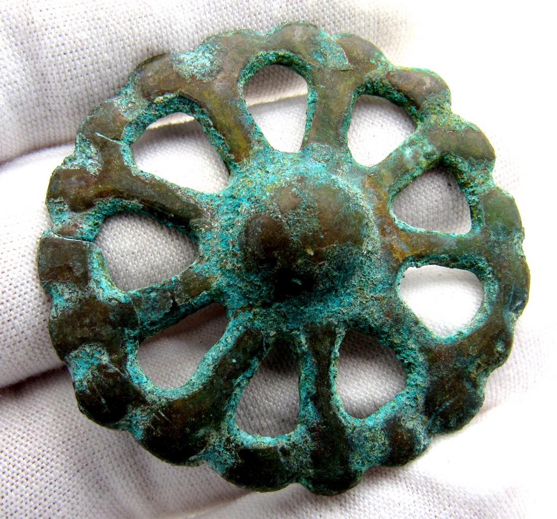 Ancient Roman Wheel of Fortune Amulet (1 of 2)