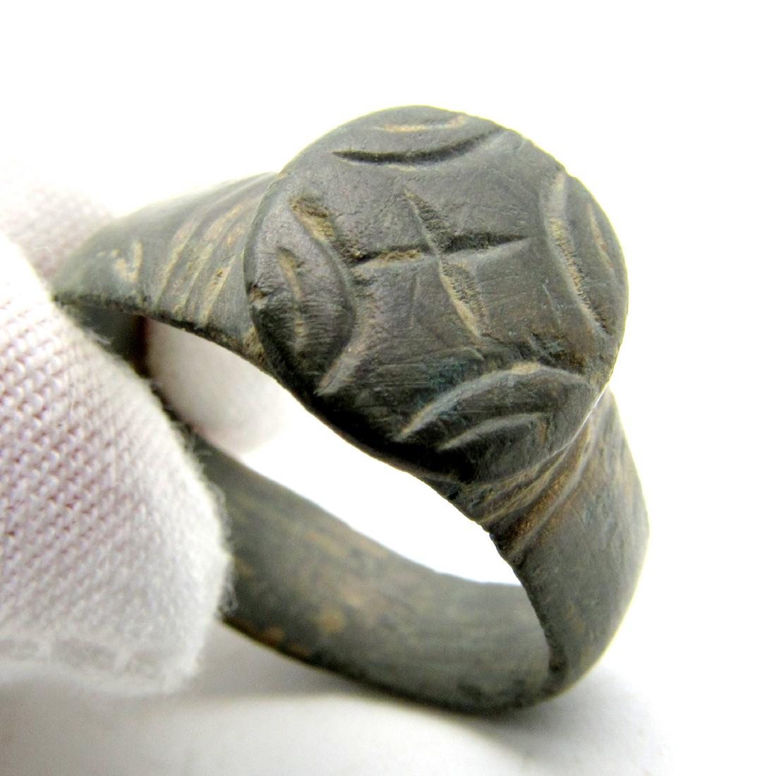 ROMAN LEGIONARY RING WITH "X" SYMBOL -  10th LEGION (1 of 4)