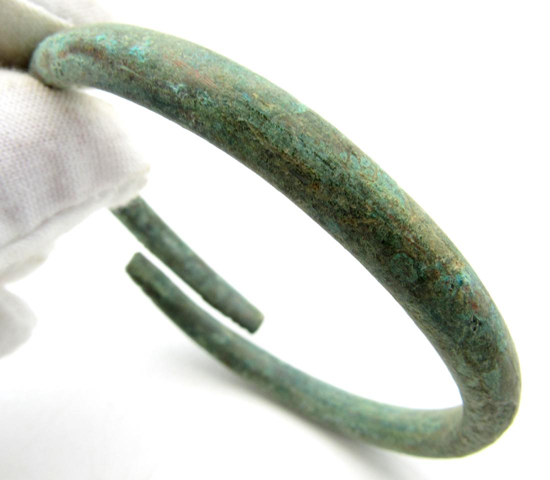 Celtic Bronze Age Coiled Bracelet with Snake Terminals (1 of 3)