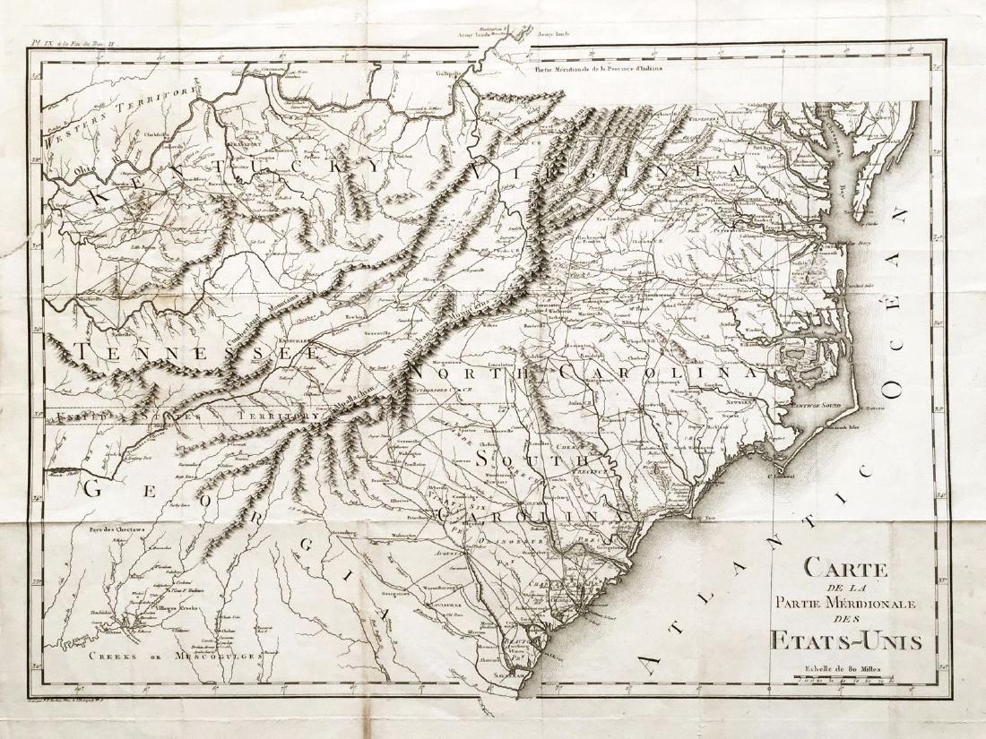 Tardieu: Antique Map of Southeastern U.S., 1790 (1 of 1)