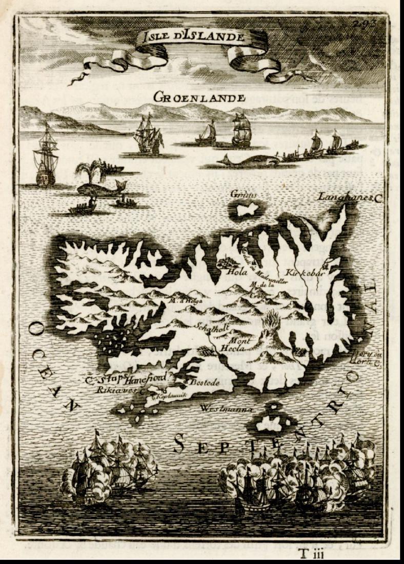 Mallet: Antique Map of Iceland & Greenland, 1683 (1 of 1)