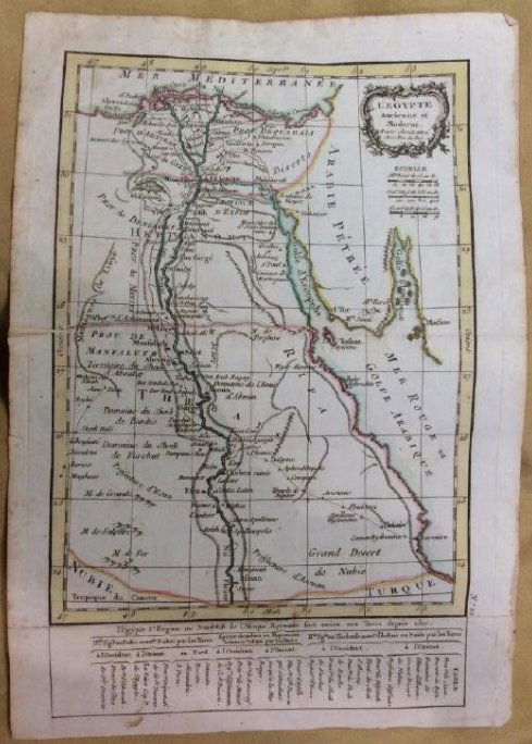 Lattre: Antique Map of Ancient Egypt, 1791 (1 of 1)