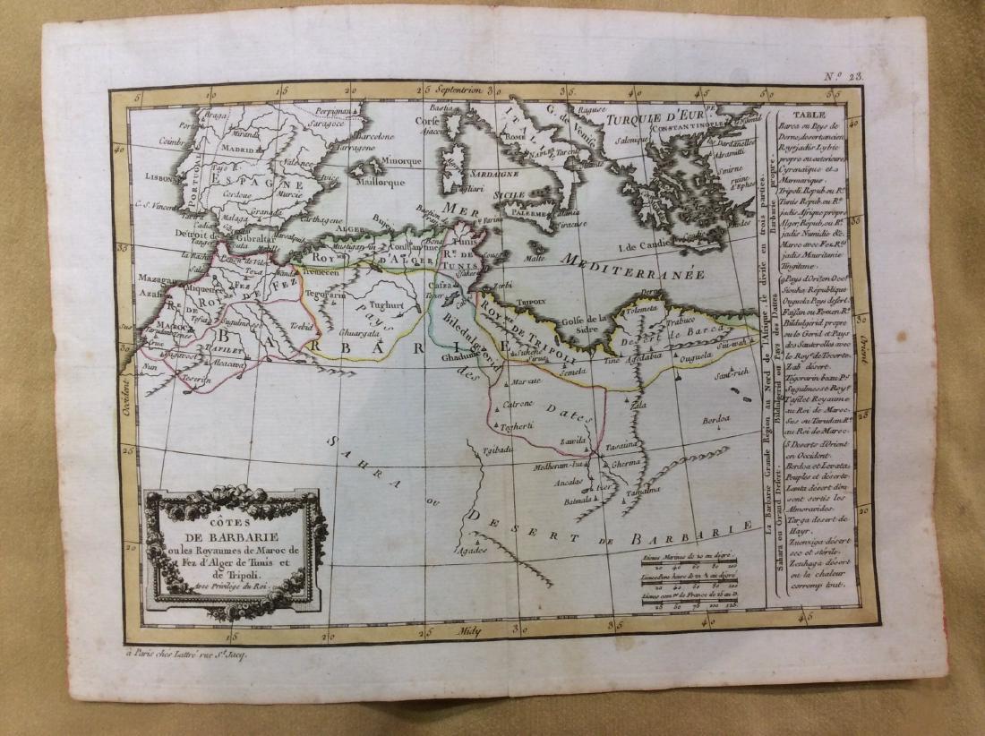 Lattre: Antique Map of the Barbary Coast, 1791 (1 of 1)