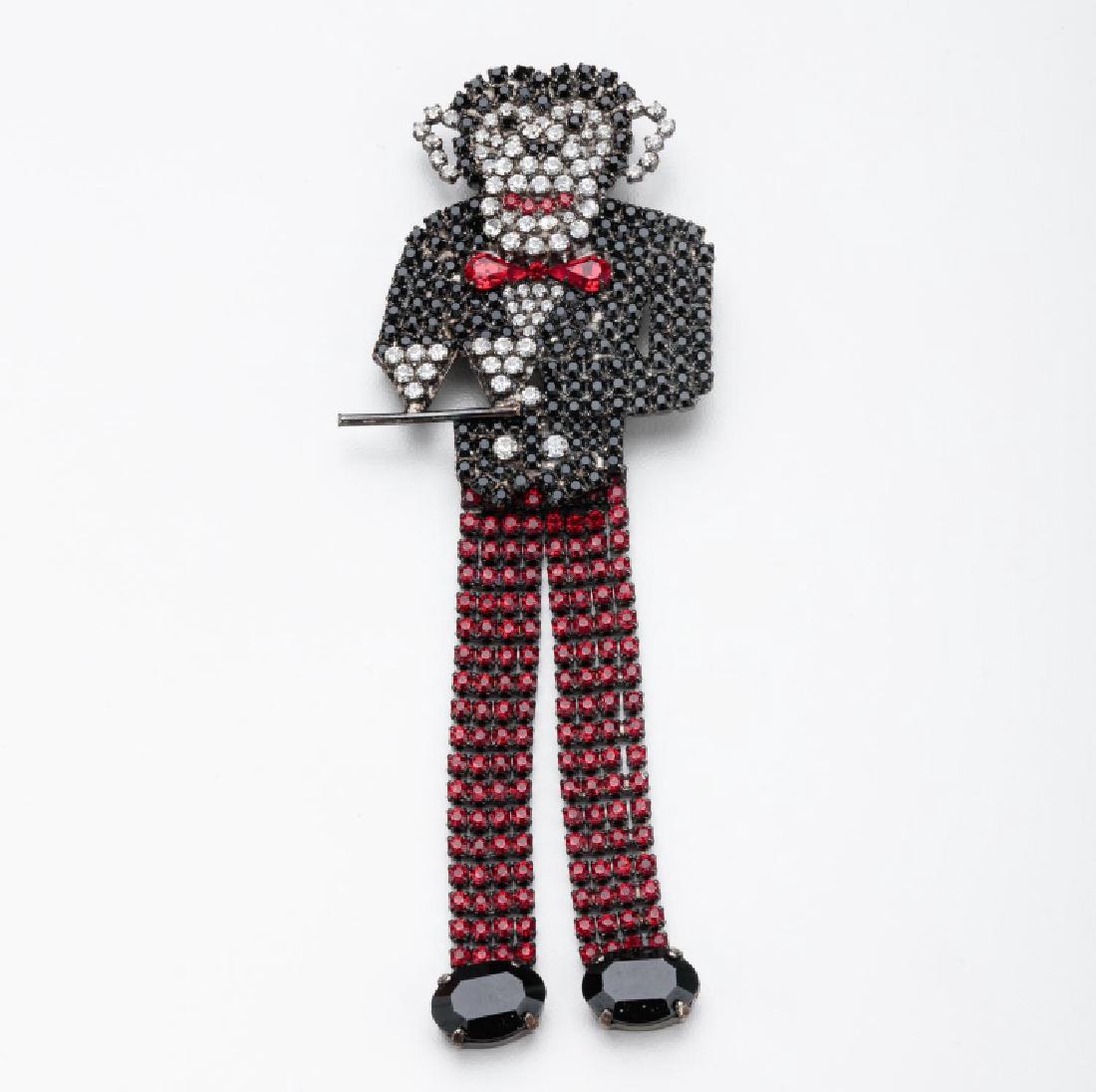 BUTLER & WILSON COCKTAIL WAITER MONKEY BROOCH (1 of 3)