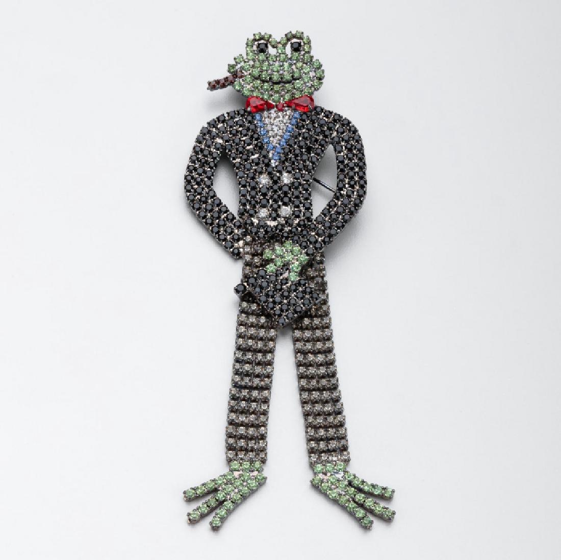 BUTLER & WILSON DANDY FROG BROOCH (1 of 3)