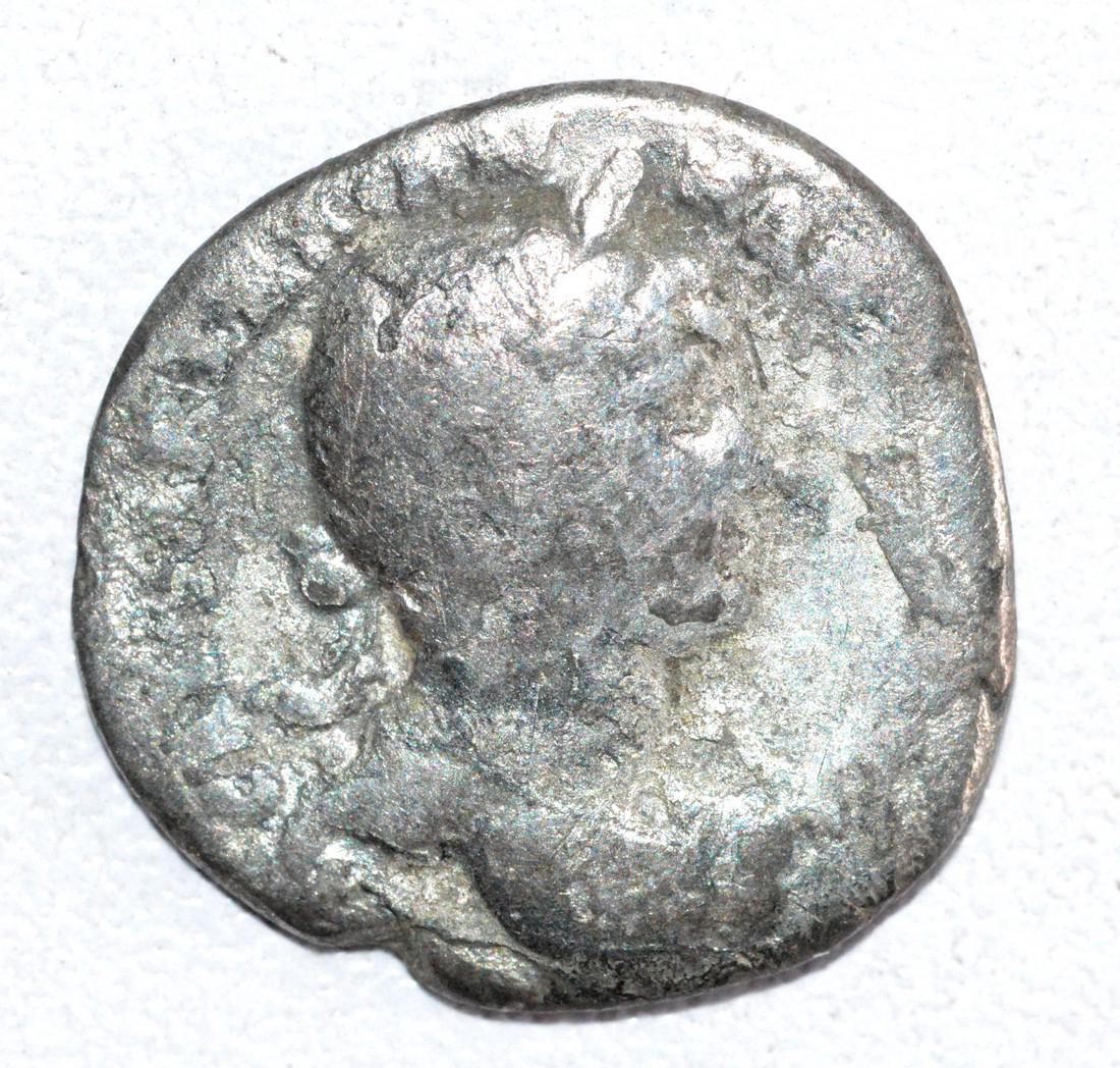 Ancient Roman Silver Denarius of Emperor Trajan, rv. (1 of 2)