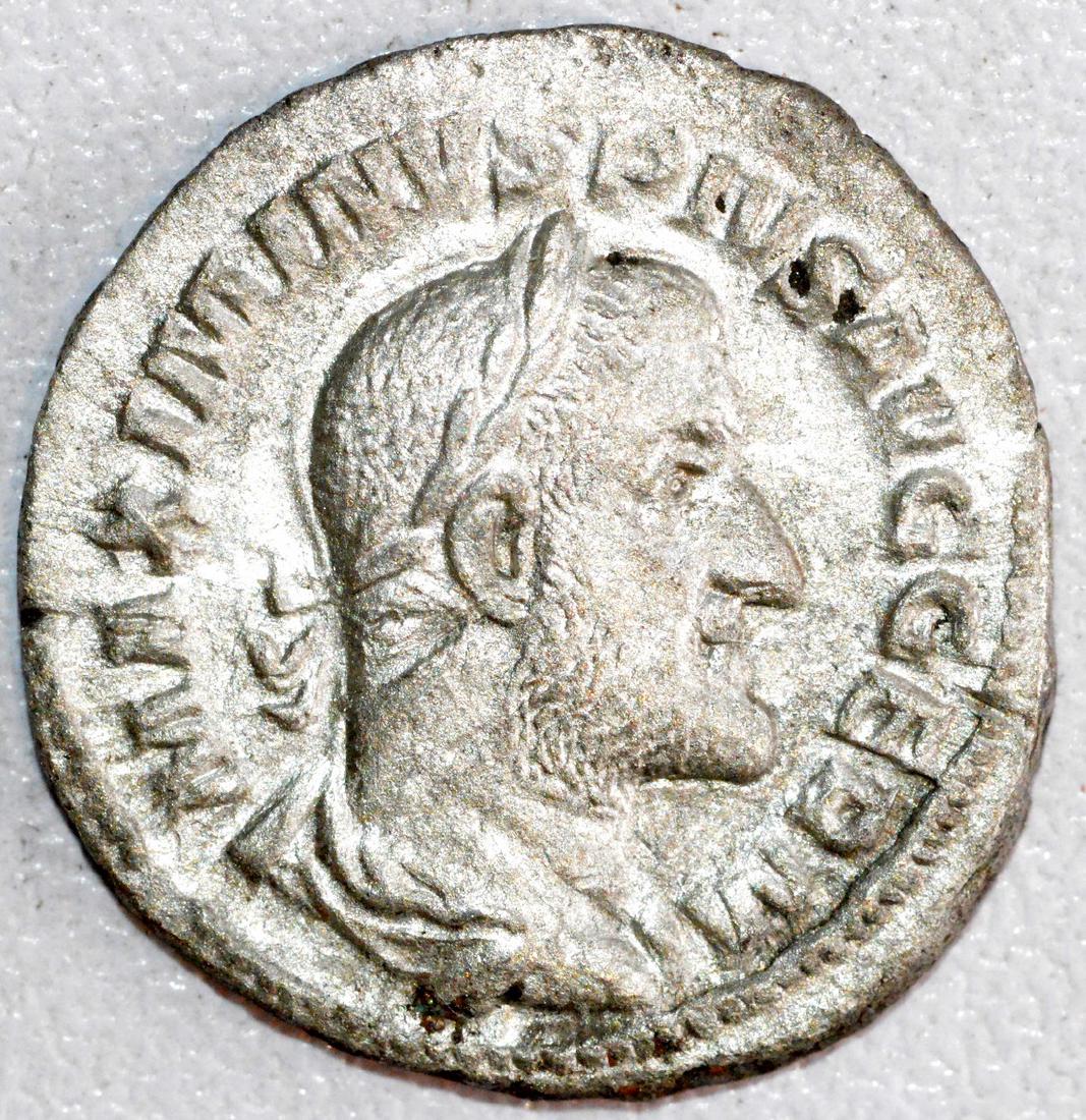 Ancient Roman Silver Denarius of Emperor Maximinus (1 of 2)