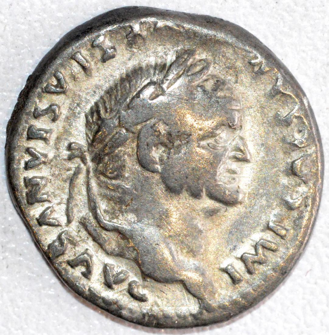 RARE Roman Silver Denarius of Emperor Vespasian, Rv. (1 of 2)