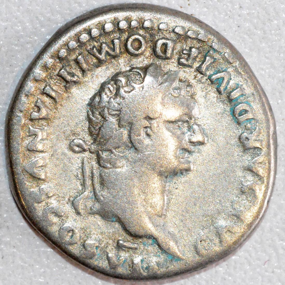 RARE Roman Silver Denarius of Emperor Domitian, Rv. (1 of 2)