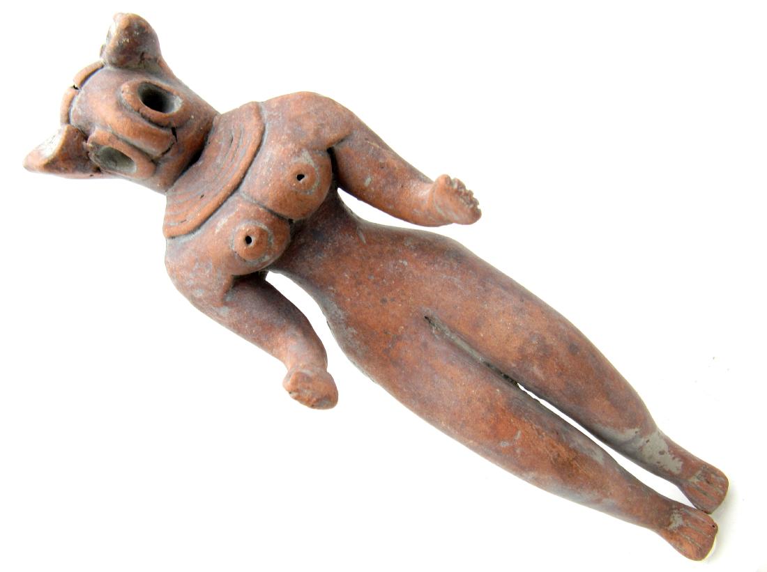 Indus Valley Terracotta Seated Female Fertility Idol  / (1 of 4)