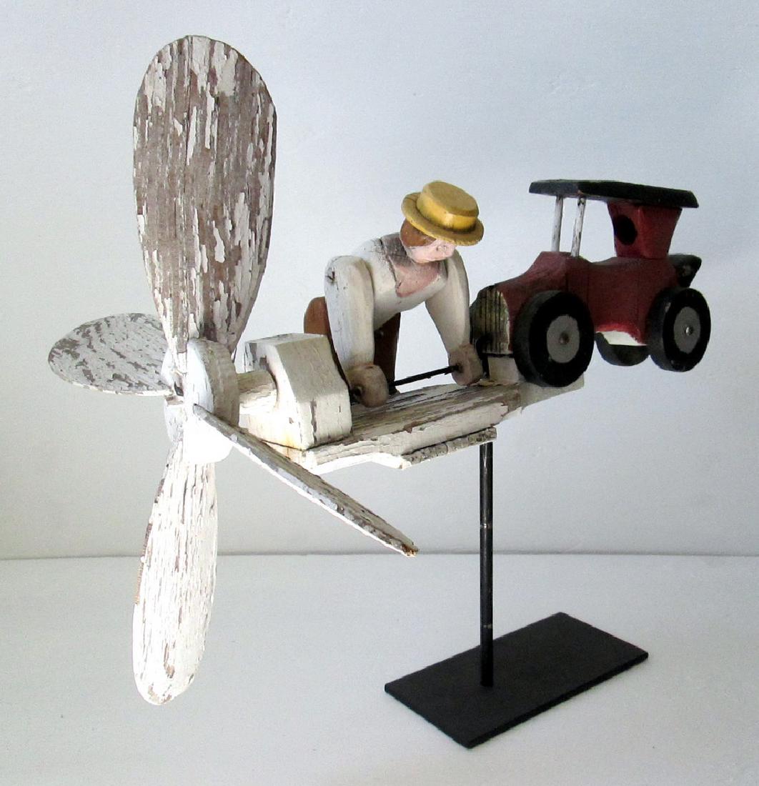 Vintage Man Starting Car Whirligig (1 of 9)