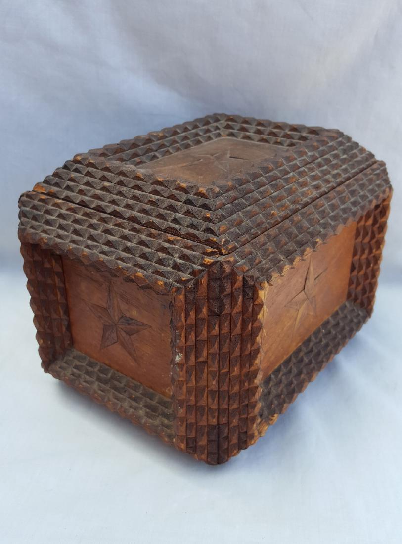 Tramp Art Box With Inlaid Stars (1 of 4)