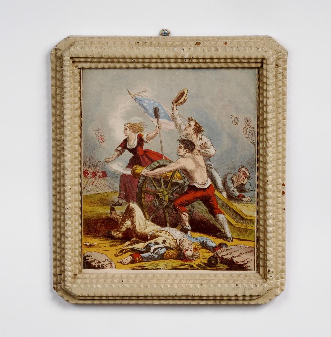 Painted Tramp Art Frame with Original Illustration 1880 (1 of 3)