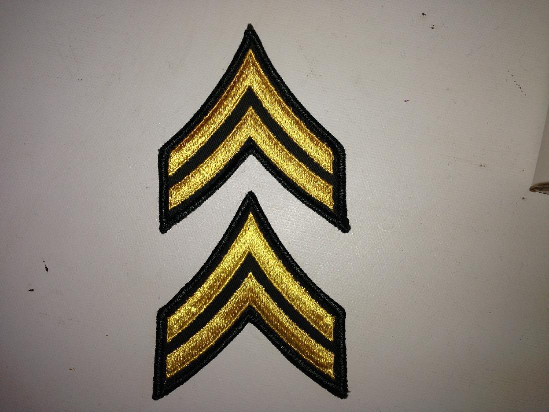 2 Vintage Patches Military US Army CPL (E-4) Rank (1 of 1)
