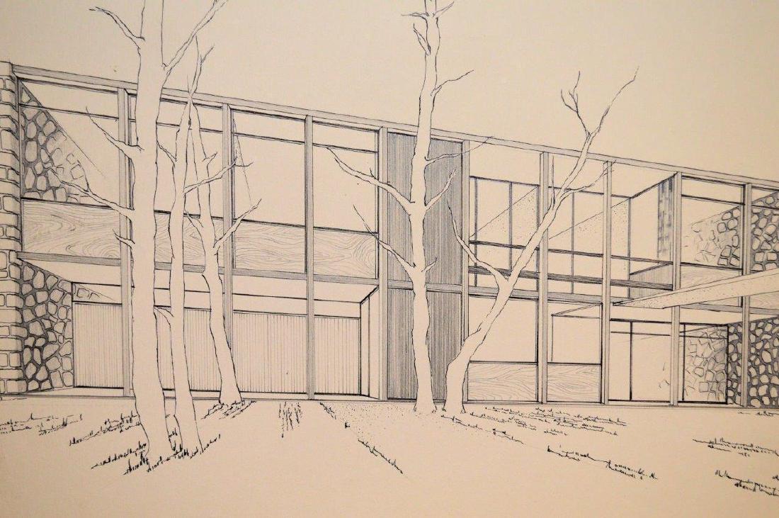 Mid Century Modern Architectural Drawing Artist Board (1 of 3)